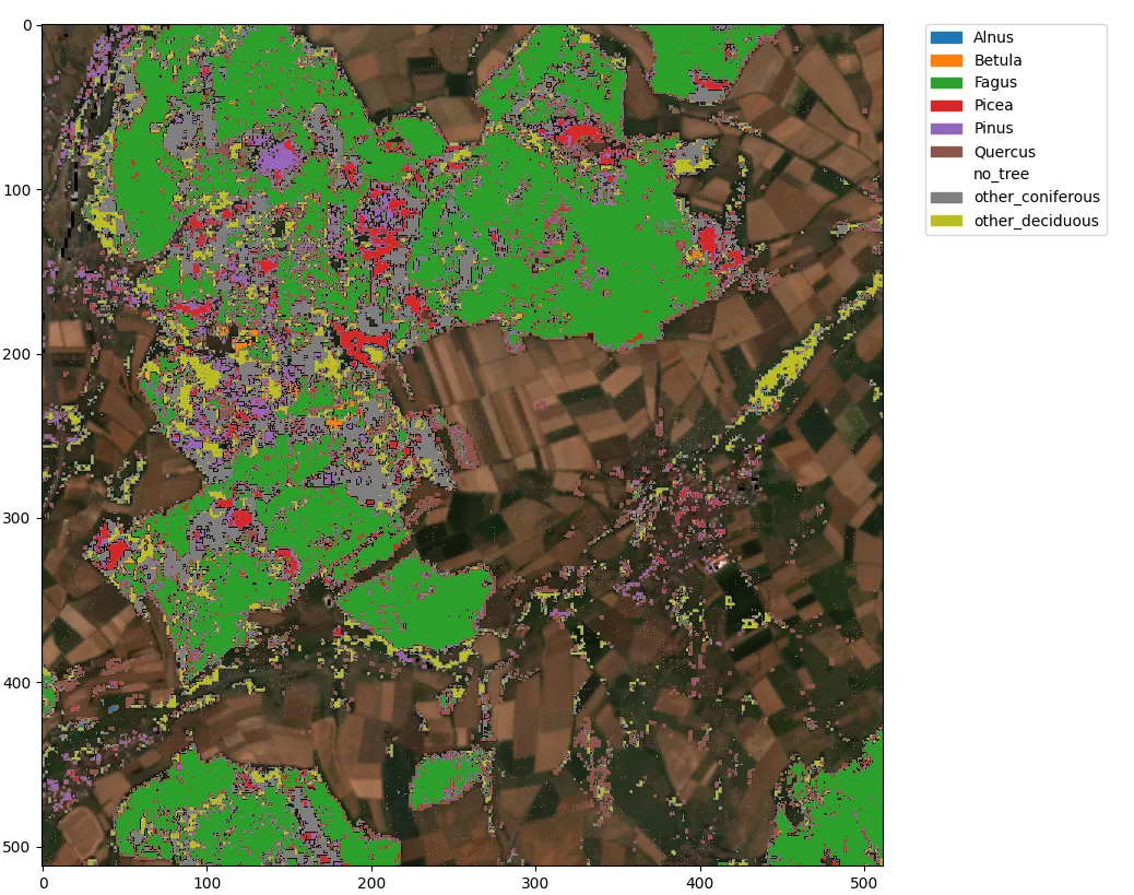 Tree species classification for Germany